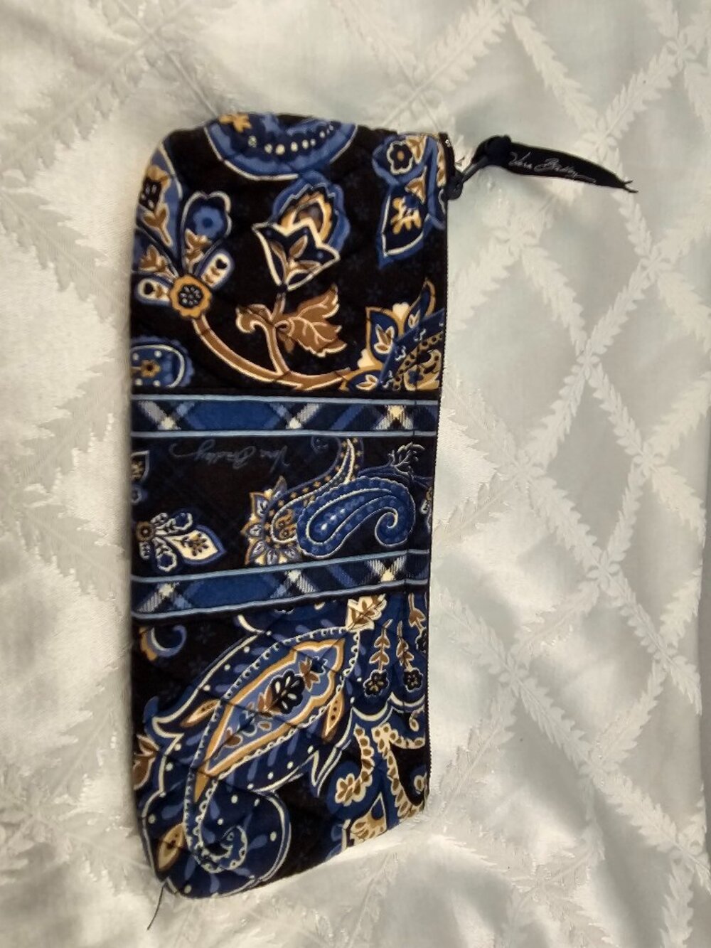 Vera Bradley Pencil or Cosmetic Case in Windsor Navy